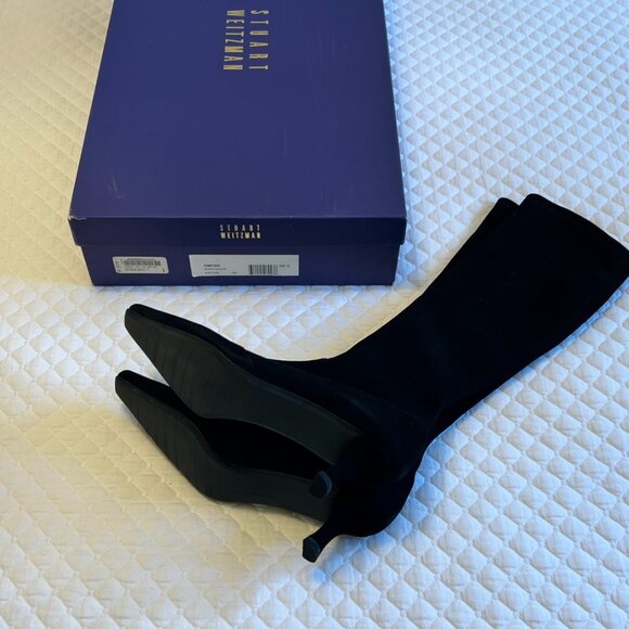 Stuart Weitzman Suede kitten Heel Boots 6.5 AA - Picture 2 of 4